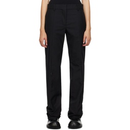 Black Wound Trousers 232843F087001