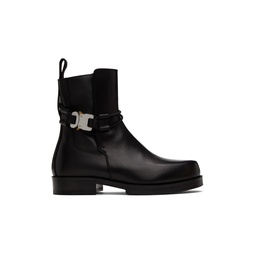 Black Low Buckle Boots 232776F113003