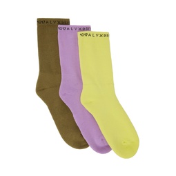 Multicolor Intarsia Socks 222776F076000