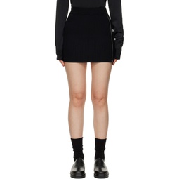 Black Zip Miniskirt 222776F090008