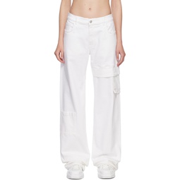 White Oversized Jeans 231776F069003