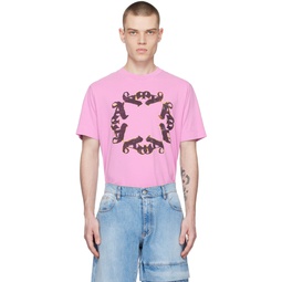 Purple Flaming Circle T Shirt 231776M213016