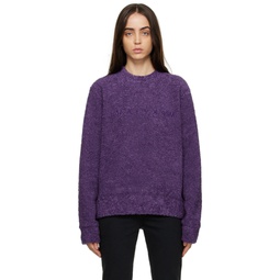 Purple Embroidered Sweatshirt 222776F096003