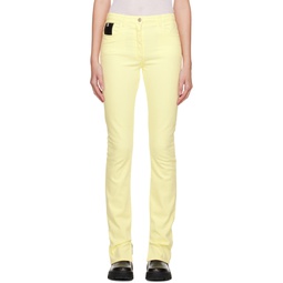 Yellow Spliced Jeans 222776F069003