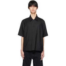 Black Pinstripe Shirt 232776M192004