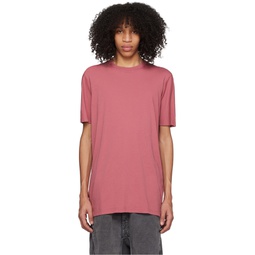 Pink Garment Dyed T Shirt 231610M213017