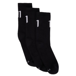 Three Pack Black Socks 222610M220002
