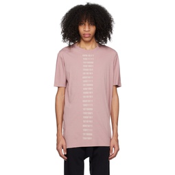 Pink Garment Dyed T Shirt 231610M213006