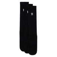 Three Pack Black Logo   Type Socks 232610M220004