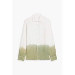 Dip-dyed linen shirt