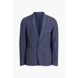 Pinstriped linen blazer