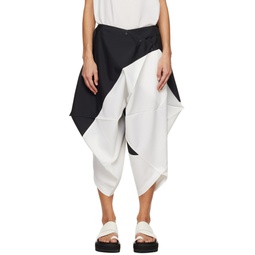 Black   White Switching Volume Trousers 241302F087012