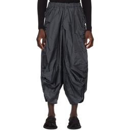 Gray Gathered Trousers 241302M191003