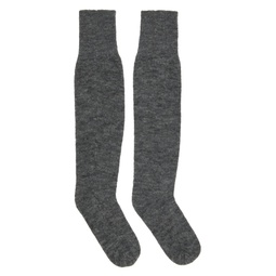 SSENSE Work Capsule   Gray Semi Sheer Socks 231427F076000