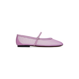 Purple ID Mesh Mary Jane Ballerina Flats 241283F118004