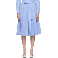 Blue Belted Midi Skirt 241283F090000