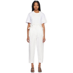 White Paperbag Trousers 231283F087012