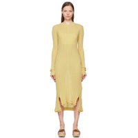Yellow Cotton Midi Dress 222283F054001