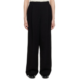 Black Pleated Trousers 231283F087006