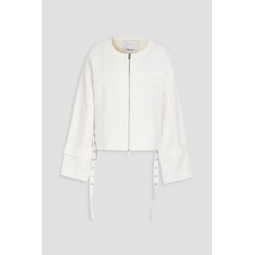Cotton and linen-blend crepe jacket
