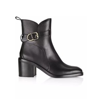 Alexa 70MM Ankle-Strap Leather Boots