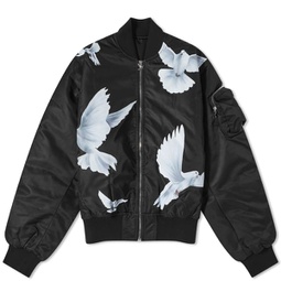 3.Paradis Freedom Doves MA-1 Bomber Jacket Black