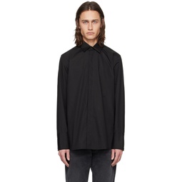 Black Embroidered Shirt 241010M192004