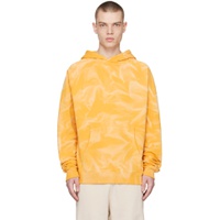 Yellow Distressed Hoodie 231010M202003