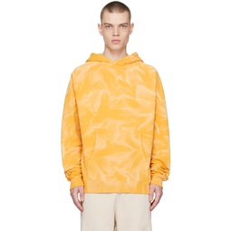 Yellow Distressed Hoodie 231010M202003