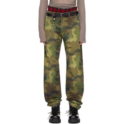 Green Camouflage Trousers 241010M191002