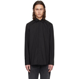 Black Embroidered Shirt 241010M192004