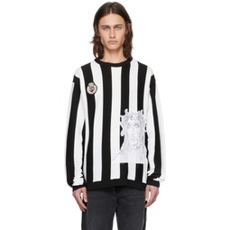 Black & White Striped Sweater 241010M201001