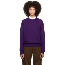Purple Slouchy Sweater 232446F096006