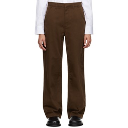 Brown Workwear Trousers 232446F087006