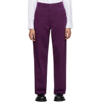 Purple Workwear Trousers 232446F087005
