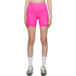 Pink Paneled Shorts 231932F541009