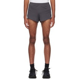 Gray Marathon Split Shorts 232932M193003