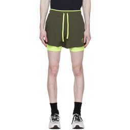Khaki Two In One Shorts 231932M193006