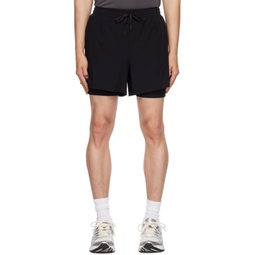 Black Two-In-One Shorts 232932M193005