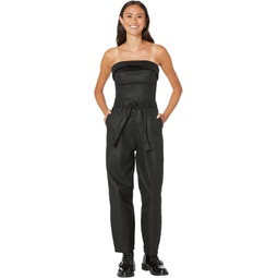 Womens 7 For All Mankind Coated Balloon Leg Jumpsuit in Rabbit Hole