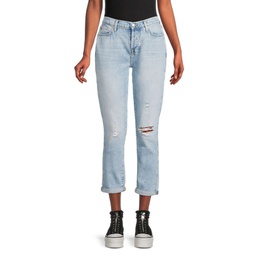 Josefina Squiggle Mid Rise Distressed Jeans