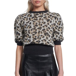 Airy Leopard Knit Sweater