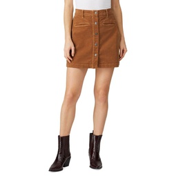 Solid Corduroy Mini Skirt