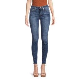 Gwenevere Squiggle Mid Rise Skinny Jeans