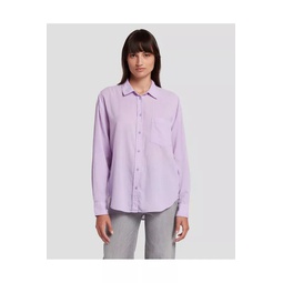 Classic Button Up Shirt In Lavender
