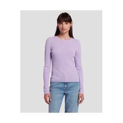 Knit Weave Top In Lavender