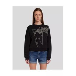 Alexandra Nechita Embroidered Sweatshirt In Black