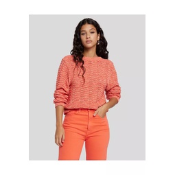 Cross Back Sweater In Grapefruit Marl