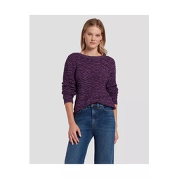 Cross Back Sweater In Violet