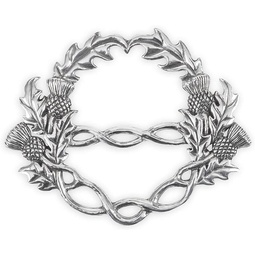 A E Williams Thistle Scarf Ring Pewter Grey for Women Scotland Thistle Gift Clothing Accessory